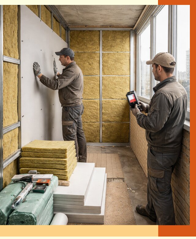 Утепление балкона в Смоленске от 4615 руб. под ключ | ТепломастерСмл