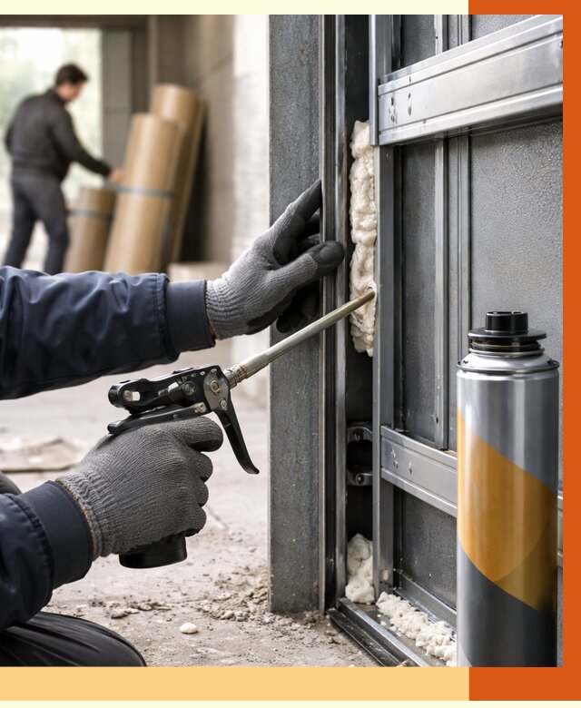 Заполнение пустот ворот в Смоленске от 4615 руб. — заливка ППУ, утепление под ключ | ТепломастерСмл