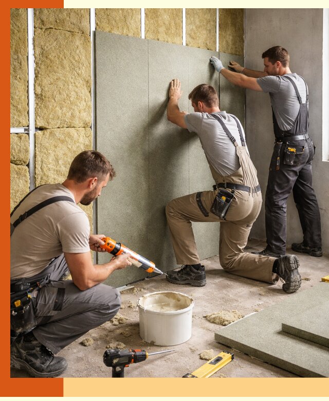 Профессиональная шумоизоляция стен в Смоленске для квартир и домов